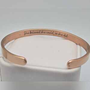 ✨2/$10✨ Cooper Inspirational Gold Cuff Bracelet Positive Message Jewelry Casual